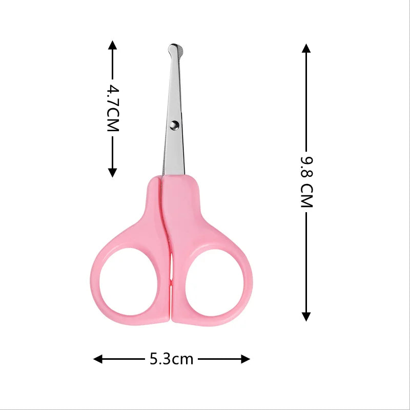 Close-up of baby nail clipper featuring sharp, fine blades for precise trimming on tiny nails.