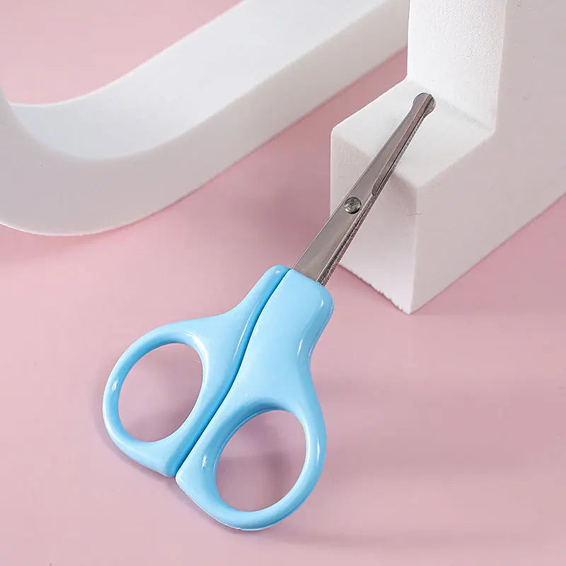Stainless steel baby nail trimmer scissors, durable and precise for delicate baby nails.