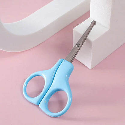 Stainless steel baby nail trimmer scissors, durable and precise for delicate baby nails.