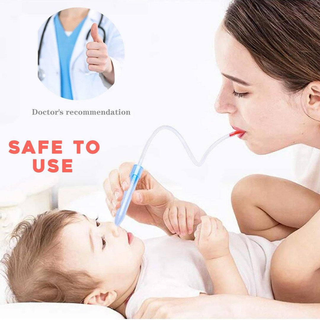 Baby Nasal Aspirator with gentle suction for infant congestion relief. Clear breathing for newborns.