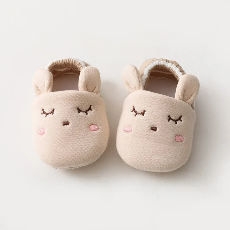 Infant non-slip floor shoes, dalmatian dog print, soft sole and lightweight for baby's feet