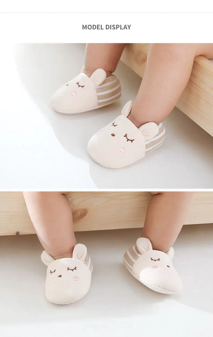 First steps non-slip floor shoes for baby, sweet sheep print, soft sole, breathable cotton