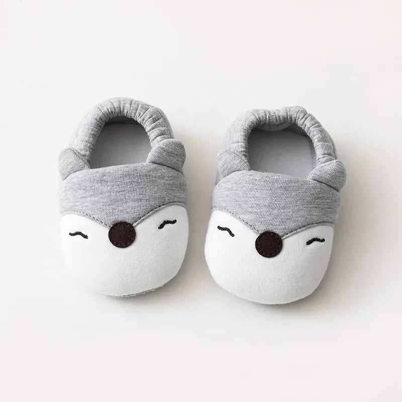 Animal print toddler non-slip floor shoes, tiger design, soft sole for indoor exploration
