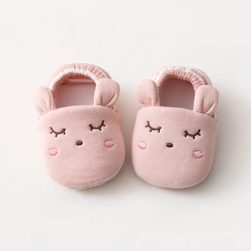 Baby soft sole non-slip floor shoes, cute monkey animal print, comfortable for toddlers learning to walk