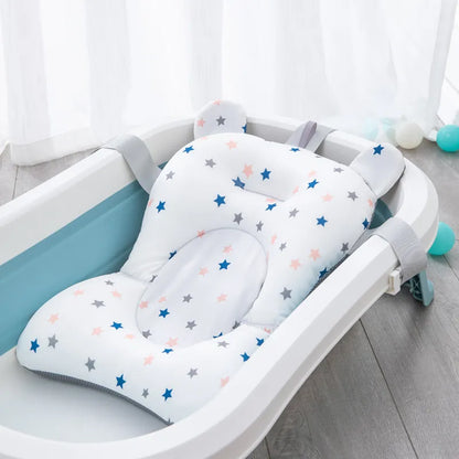Baby non-slip star bath support mat for safe, comfortable infant bathing, newborn essential