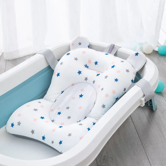 Baby non-slip star bath support mat for safe, comfortable infant bathing, newborn essential