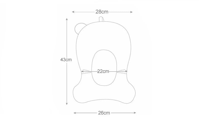 Star pattern non-slip baby bath support, ensuring safety and comfort for newborns