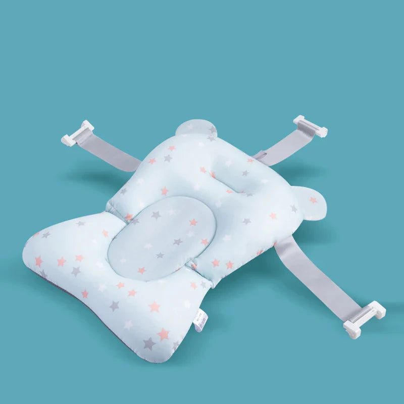 Premium non-slip star bath support mat for babies, combining comfort and bathing safety