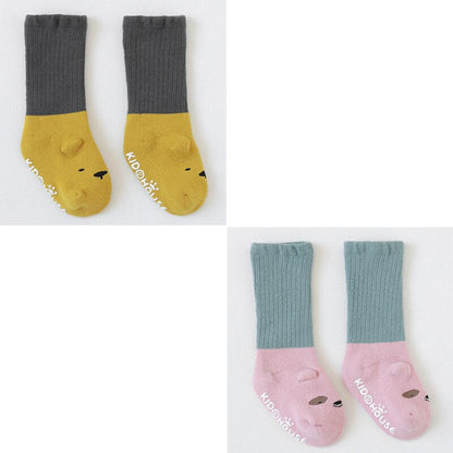 Non-slip walking socks for toddlers, made from warm and soft thermal cotton