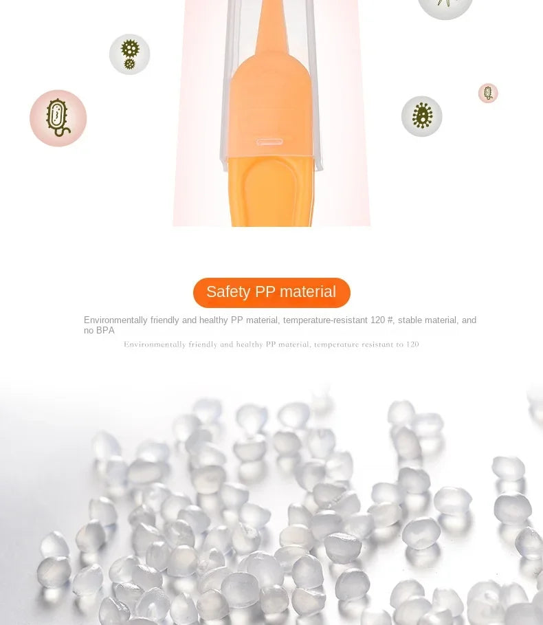 Baby nose cleaning tweezer tool in a clean, sterile design for optimal baby hygiene and health.