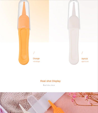 Thoughtfully designed baby nose cleaning tweezer tool for delicate newborn care and hygiene.