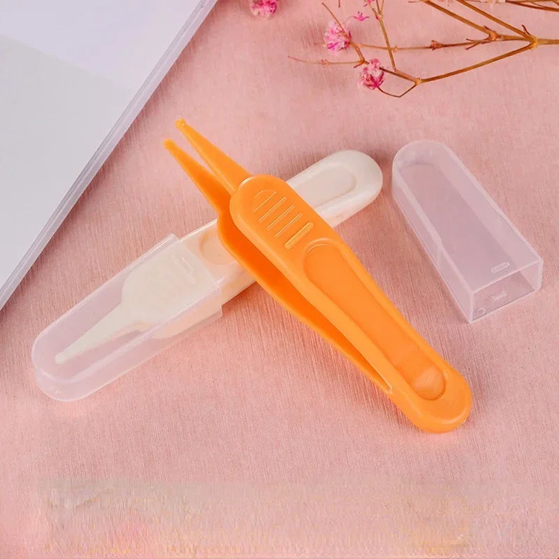 Gentle baby nose cleaning tweezer tool for safe and effective snot and earwax removal, baby grooming.