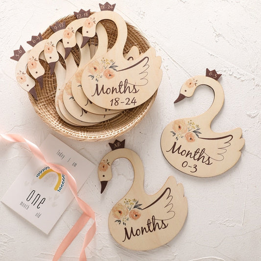 Baby nursery closet dividers set with cute cartoon animals, wooden, for organizing infant and toddler clothes