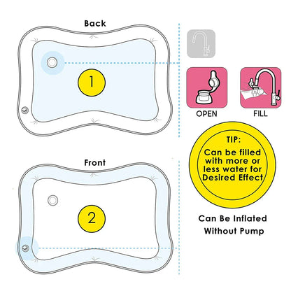 Child playing with the water mat, demonstrating the engaging sensory experience for babies