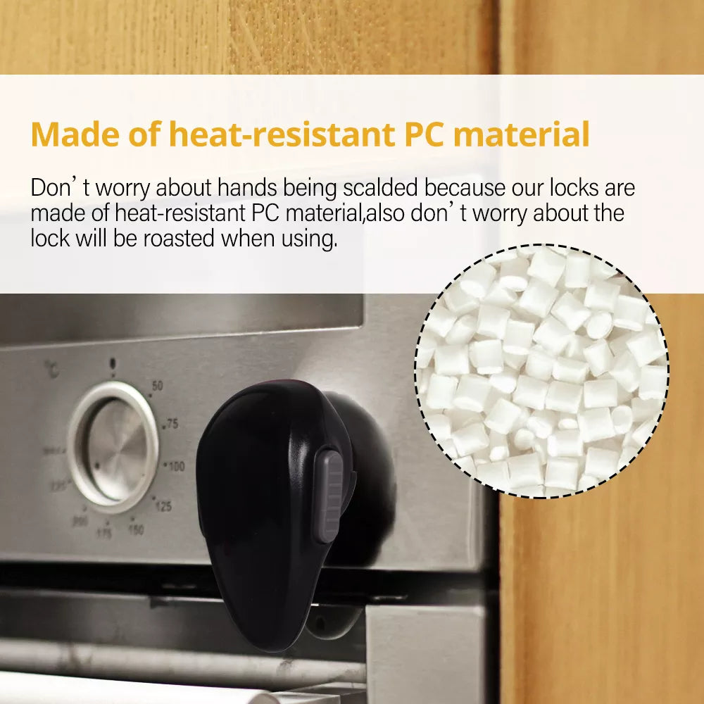 Secure baby oven lock, kitchen safety for kids, prevents unauthorized access