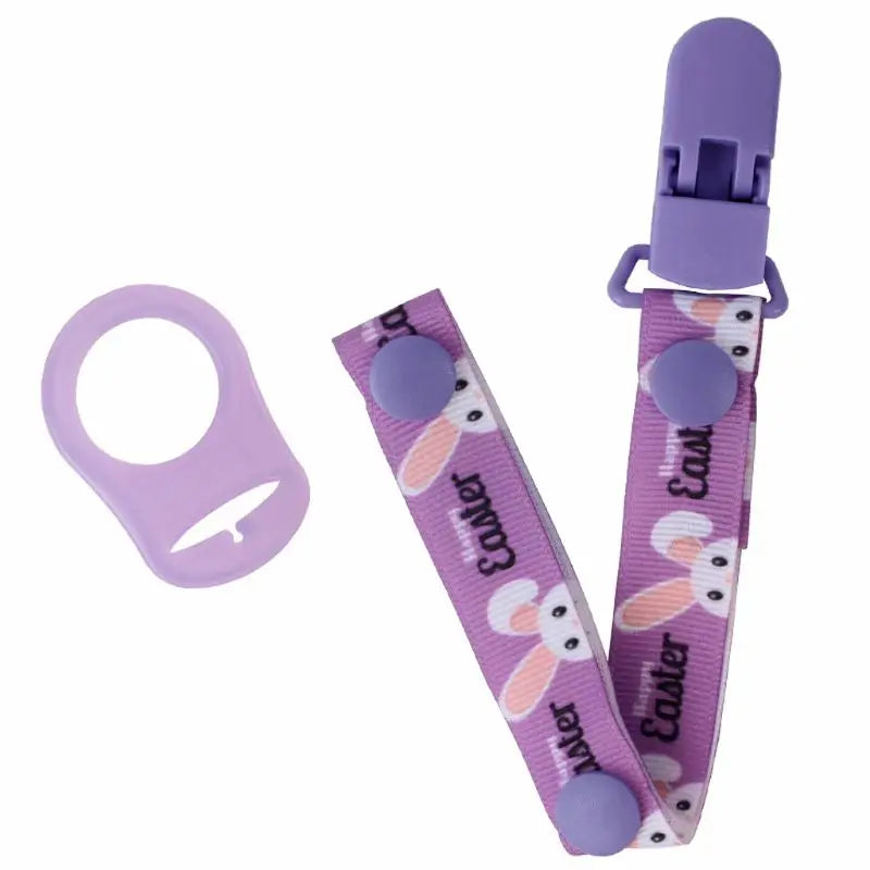 Gift set of baby pacifier clips, includes MAM ring adapters for various pacifier types, new parent gift.
