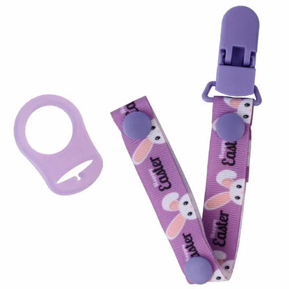 Gift set of baby pacifier clips, includes MAM ring adapters for various pacifier types, new parent gift.