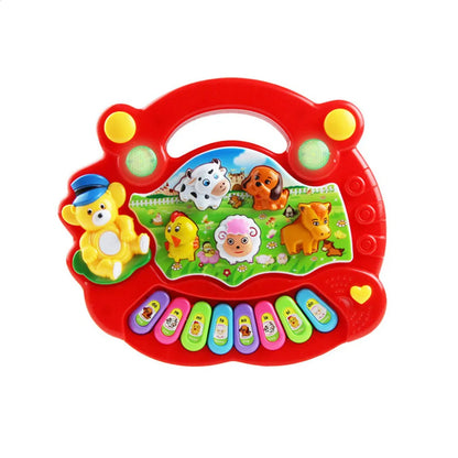 Cheerful baby musical keyboard with bright lights, ideal for early learning