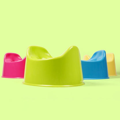Standalone baby potty training toilet, sturdy and safe for young children's bathroom use.