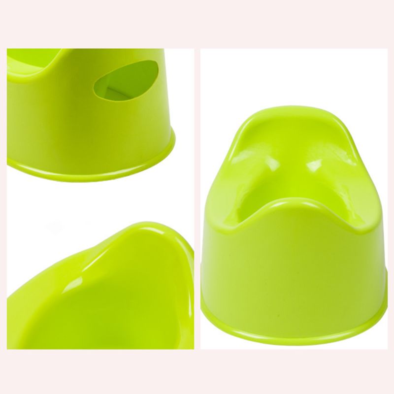 Compact baby potty trainer, ideal for small bathrooms, easy clean plastic.