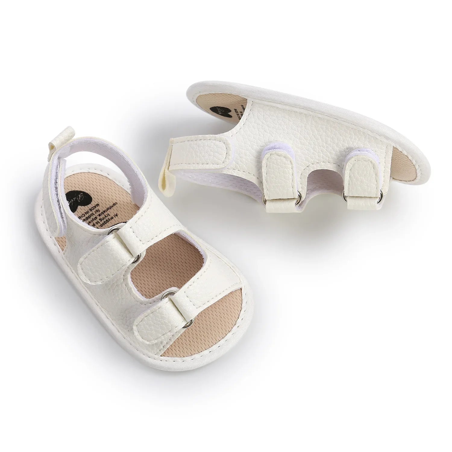 Modern baby PU leather sandals, soft anti-slip sole, ideal for stylish little feet