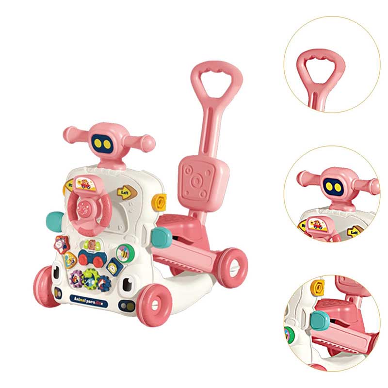 6-in-1 baby learning walker as a push toy, encouraging toddler's first steps, activity center
