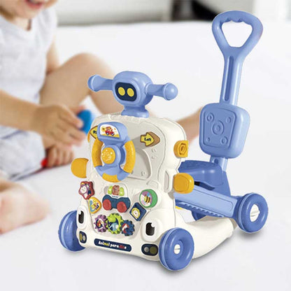 Brightly colored 6-in-1 baby learning walker & push toy, activity center for toddlers, kids' gifts