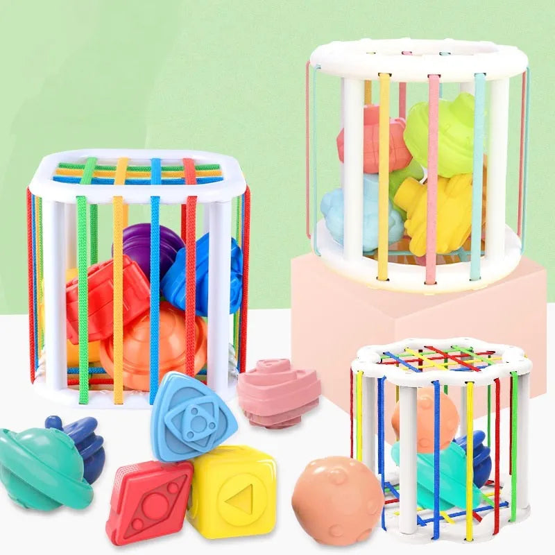 Baby Rainbow Shape Sorter toy, educational and colourful for cognitive development