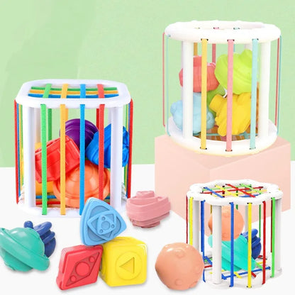 Baby Rainbow Shape Sorter toy, educational and colourful for cognitive development