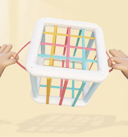Close view of Baby Rainbow Shape Sorter, highlighting textured surfaces for sensory play