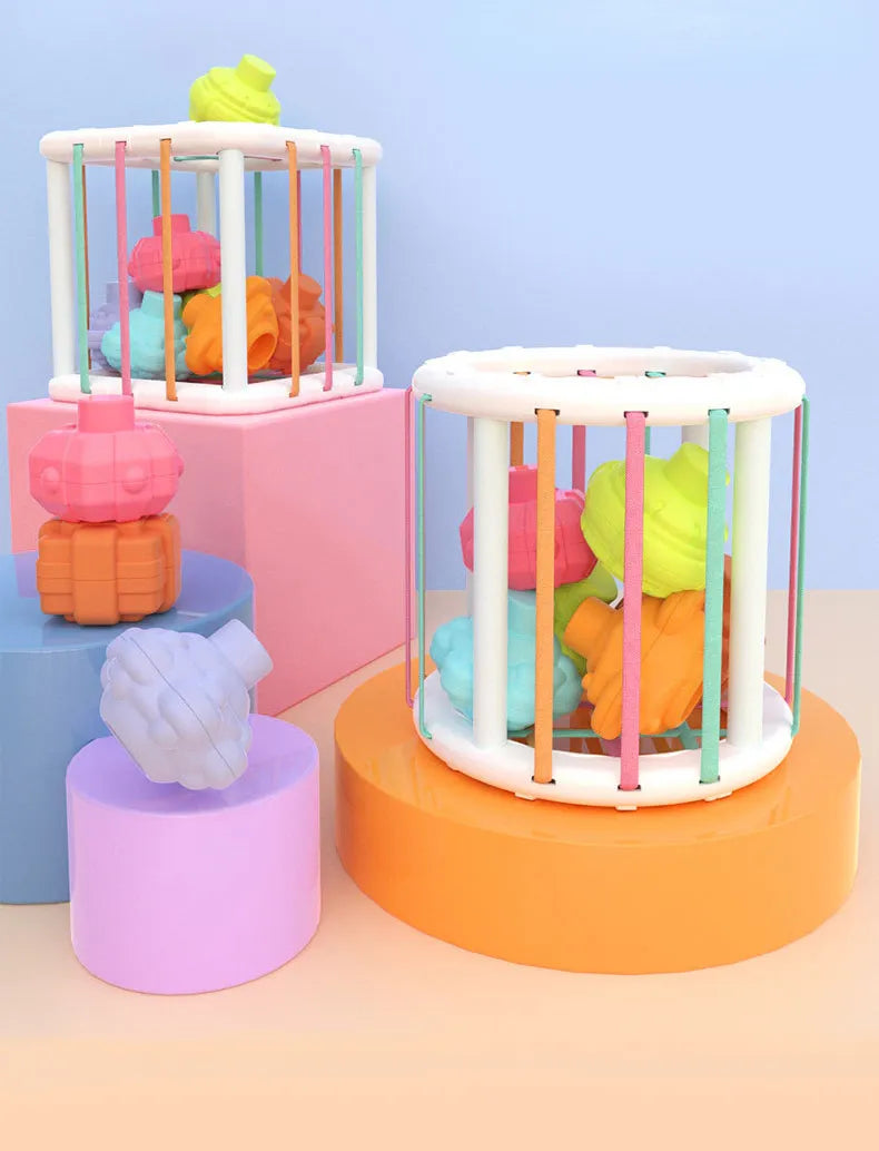 Baby Rainbow Shape Sorter, an engaging and safe educational toy for infants