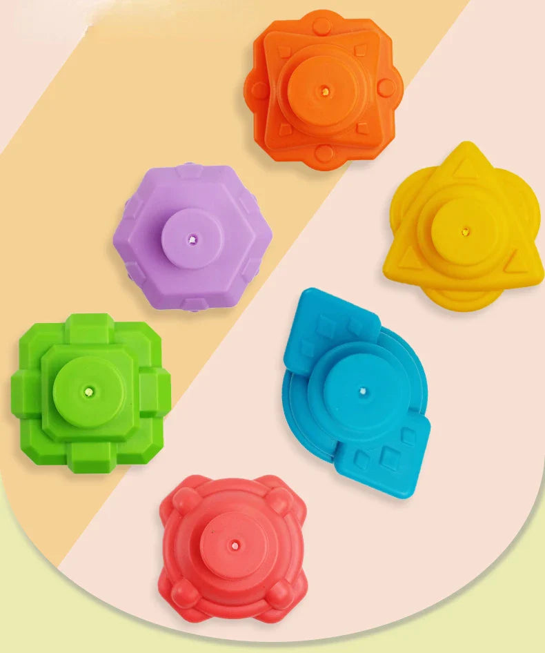 Multi-coloured Baby Rainbow Shape Sorter, stimulating visual development