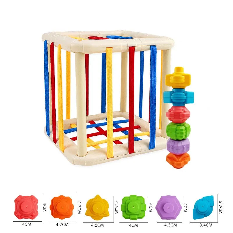 Baby Rainbow Shape Sorter on a play mat, a fun early learning activity