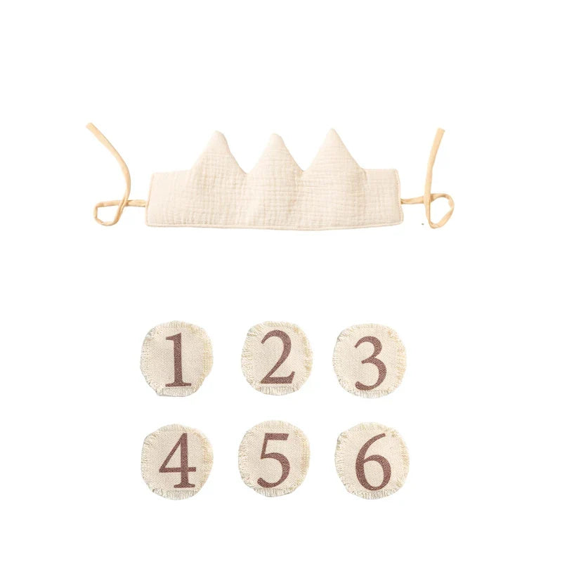 Baby girl reusable birthday crown with number 2 patch, perfect for a second birthday.