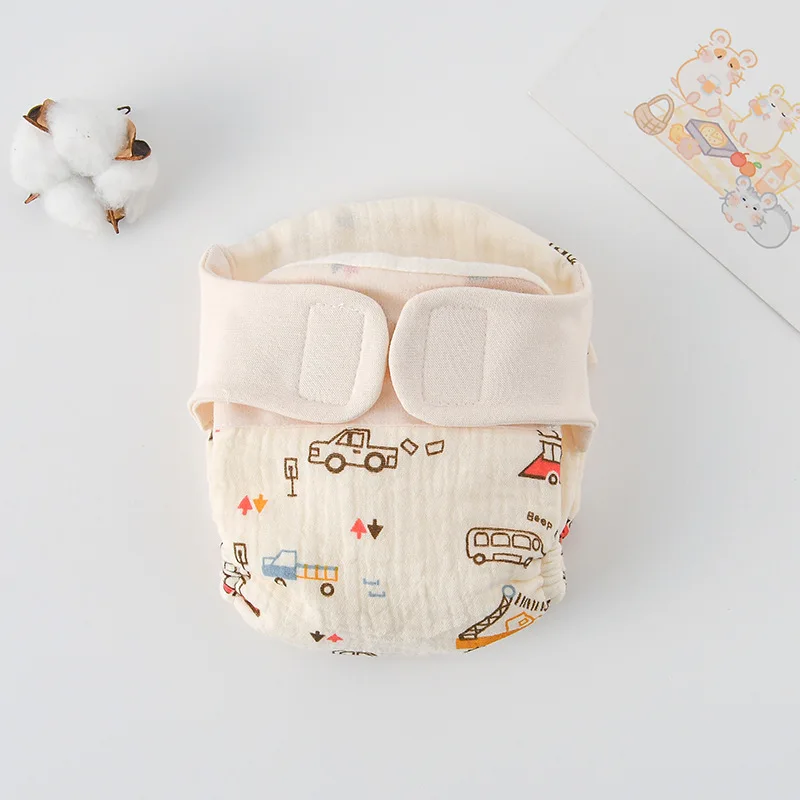 Detail of the waterproof layer in baby reusable training pants, showing quality