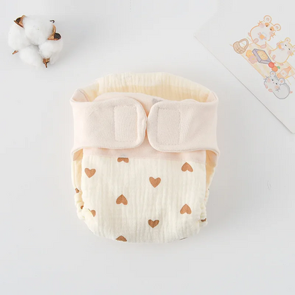 Close-up of the soft cotton fabric of eco-friendly baby training pants
