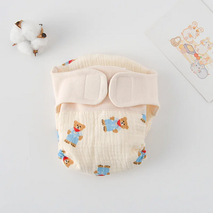 Waterproof reusable training pants, designed to be discreet under baby clothes