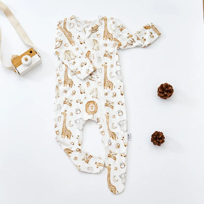 Baby clothing, bamboo cotton romper, assortment of colors, displayed together, versatile newborn outfits