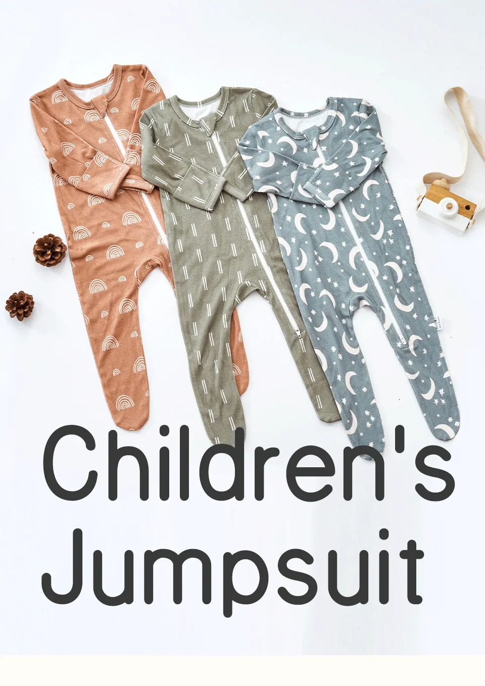 Comfortable baby romper, bamboo cotton, model sleeping peacefully, soft and breathable fabric