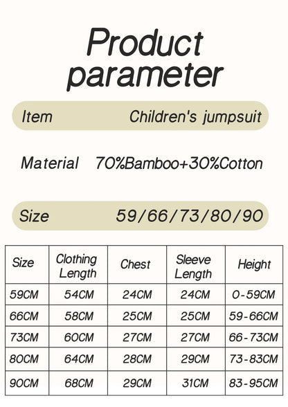 Unisex baby romper, bamboo cotton, close-up of tag with care instructions, easy to maintain