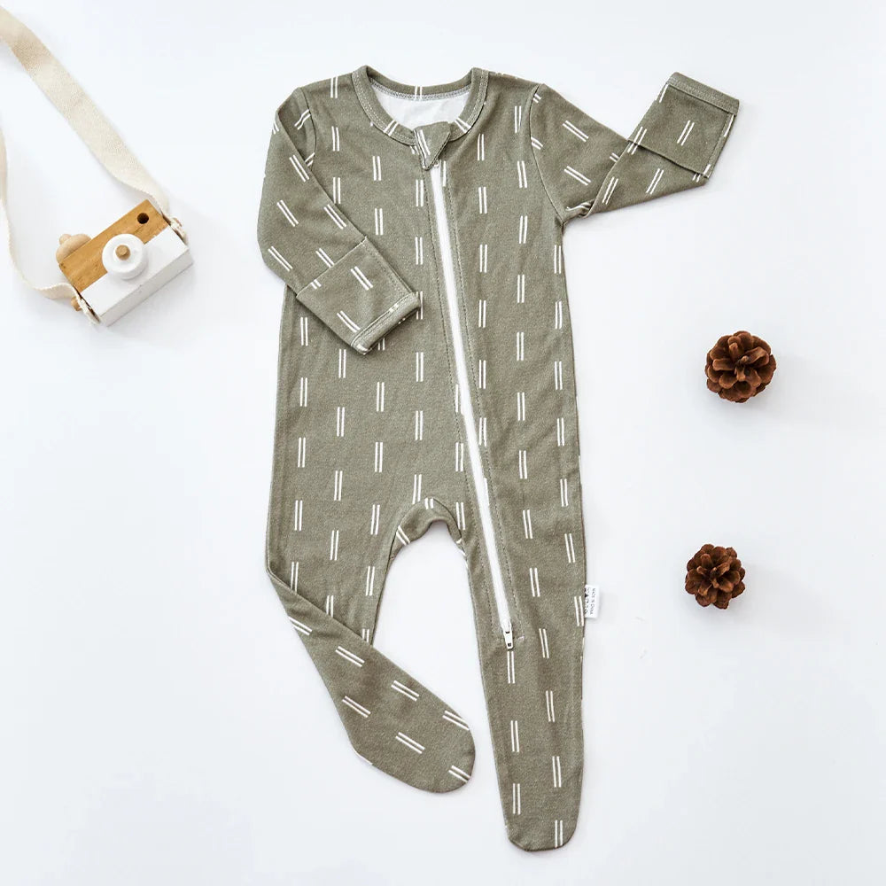 Stylish baby romper, bamboo cotton, light grey, flat lay, soft newborn outfit for everyday wear