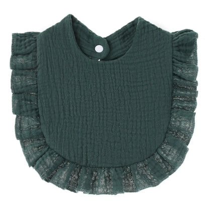 Stylish baby ruffle lace bib, saliva towel, essential for mealtime
