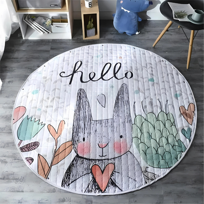 Infant playmat with vibrant animal and city scenes, a comfortable and safe baby accessory