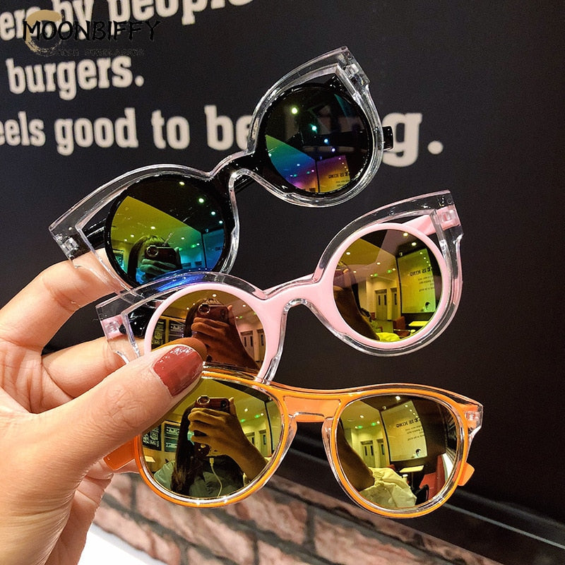 Baby's anti-radiation sunglasses, stylish UV protection for infants.