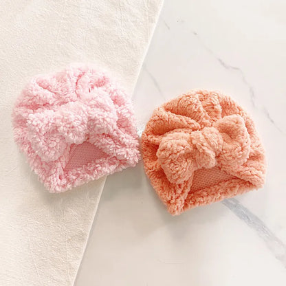 Fashionable knitted beanie hat for baby, featuring a ribbed brim for extra warmth in winter.