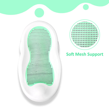 Close-up of non-slip grips on Baby's First Bath Adventure Seat, ensuring infant safety