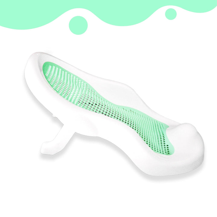 Compact, foldable baby bath seat, ideal for travel and small spaces, promoting child safety