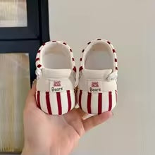Anti-slip toddler shoes with a gentle cotton sole for ultimate baby comfort.