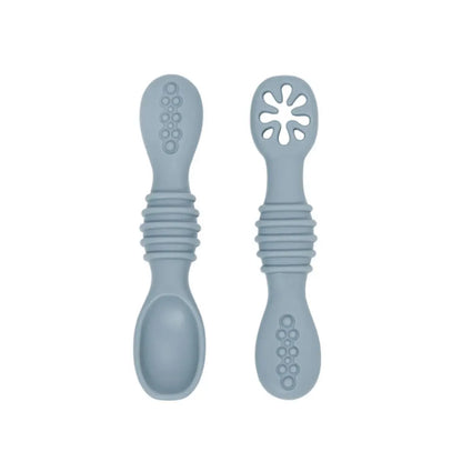 Complete set of silicone baby spoons, an excellent choice for a baby's first solid food journey.