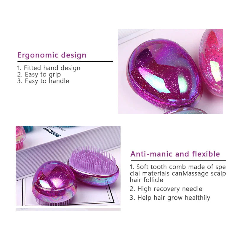 Baby's Gentle Detangling Egg Comb for Healthy Hair